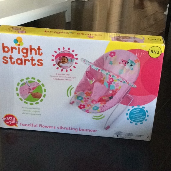 bright starts fanciful flowers vibrating bouncer